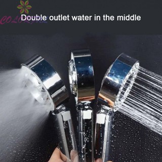 【COLORFUL】Shower Head Bathroom Double-sided Round Shower Accessories Hand Shower Head