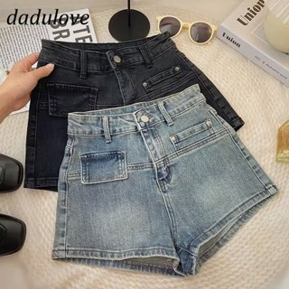 DaDulove💕 New Korean Version of INS Retro Thin Denim Shorts Niche High Waist A- line Pants Large Size Hot Pants