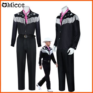 ชุดเครื่องแต่งกายคอสเพลย์ Movie Barbie Ken Cosplay Costume และกางเกง หมวก สไตล์คาวบอย สําหรับตุ๊กตาบาร์บี้ เหมาะกับงานปาร์ตี้ฮาโลวีน