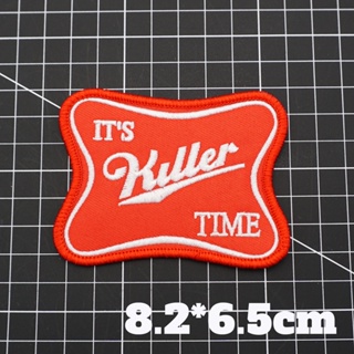 【Customized 】แผ่นแพทช์เวลโคร ลายตราสัญลักษณ์ Its Killer Time 3D สําหรับตกแต่งเสื้อแจ็กเก็ตยีน กระเป๋าเป้สะพายหลัง