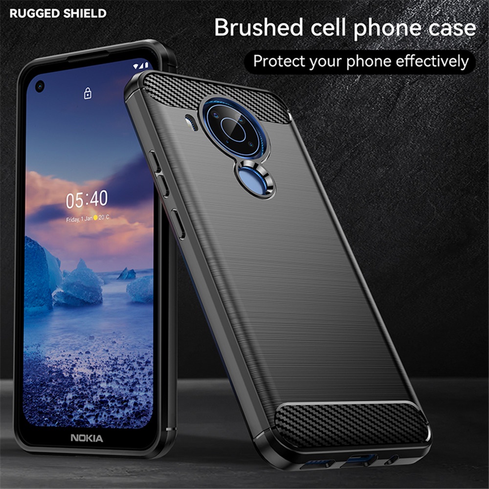Nokia 5.4 1.4 3.4 8.3 X10 X20 G10 G20 G21 G11 C12 Plus G22 เคสคาร์บอนไฟเบอร์หรูหราบางเฉียบซิลิโคนอ่อนนุ่มเคสโทรศัพท์ฝาครอบมือถือ