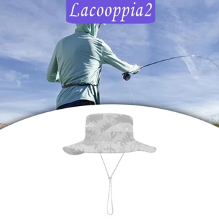 [Lacooppia2] หมวกปีกกว้าง ทรงบักเก็ต สไตล์ชาวประมง สําหรับผู้ชาย เดินทาง ปีนเขา กลางแจ้ง