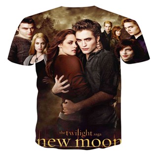 เสื้อยืด พิมพ์ลายโปสเตอร์ภาพยนตร์ The Twilight Saga สไตล์สตรีท สําหรับคู่รัก 2022