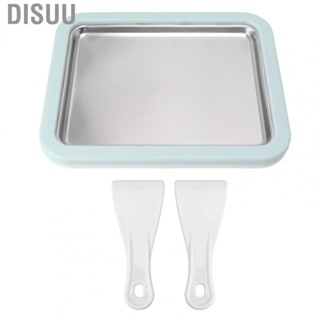 Disuu Small Rolled Ice  Maker Stainless Steel Cold Pan  W/2 Spatula