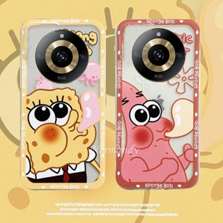 พร้อมส่ง ใหม่ เคสโทรศัพท์มือถือ ซิลิคอน TPU นิ่ม ใส ลายการ์ตูนสพันจ์บ็อบ แพทริก สตาร์น่ารัก สร้างสรรค์ สําหรับ Realme 11 Pro Plus 11 Pro+ 5G C53 NFC 2023