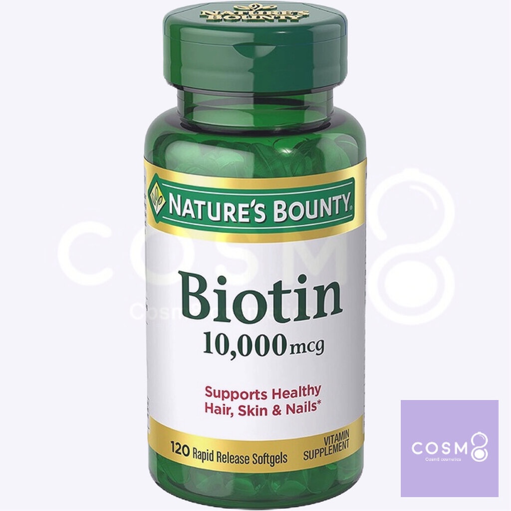 ✅พร้อมส่ง✅แท้ บำรุงผม เล็บ ผิว Nature’s Bounty Biotin 10000 mcg Softgels 120เม็ด, Supports Healthy Hair, Skin and Nails! - รูปที่ 2