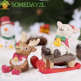 SOMEDAYZL ตุ๊กตาซานตาคลอส เรซิ่น ขนาดเล็ก DIY ของเล่นสําหรับเด็ก