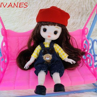 IVANES เสื้อผ้าตุ๊กตา ชุดแม่บ้าน ชุดแม่บ้าน กระโปรงยูนิฟอร์ม 1/8 Bjd 16-17 ซม. แฟชั่นน่ารัก สําหรับเด็กผู้หญิง