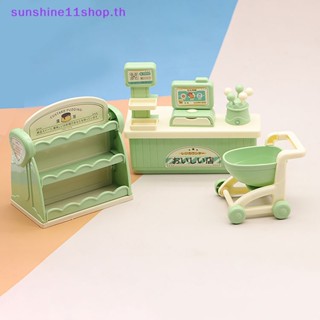 Sunshop เคาน์เตอร์แคชเชียร์จิ๋ว 1:12 สําหรับตกแต่งบ้านตุ๊กตา