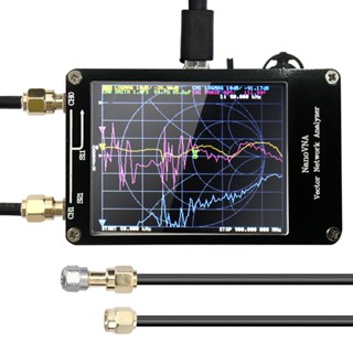 เครื่องวิเคราะห์เครือข่ายเวคเตอร์ หน้าจอสัมผัสดิจิทัล 50KHz-900MHz MF HF VHF แบบพกพา