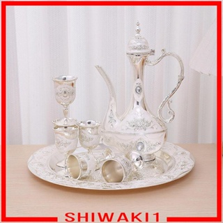 [Shiwaki1] ชุดถ้วยกาแฟตุรกี โลหะ 6 ใบ สไตล์วินเทจ สําหรับโต๊ะชา บาร์ ของขวัญวันเกิด