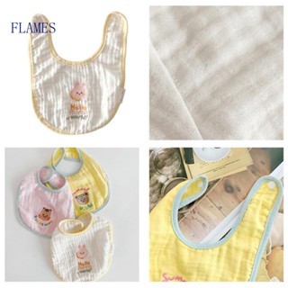 Fl ผ้ากันเปื้อนเด็ก สําหรับรับประทานอาหาร ผ้ากันเปื้อนเด็กทารก สีพื้น การ์ตูนฟันยาง ผ้ากันเปื้อน
