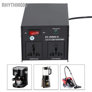 Rhythm000 ตัวแปลงแรงดันไฟฟ้า 200W Step Up Buck Transformer สำหรับอุปกรณ์ไฟฟ้า 110V‑120V 220V‑240V