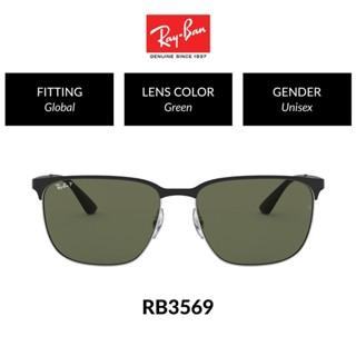 Ray-ban แว่นตากันแดด 59 มม. RB3569 90049A สําหรับทุกเพศ