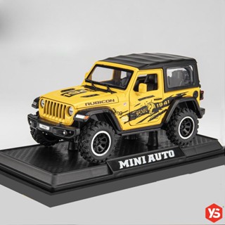 โมเดลรถยนต์ Jeep Wrangler Rubicon Diecast สเกล 1:32 พร้อมเสียงดึงถอยหลัง