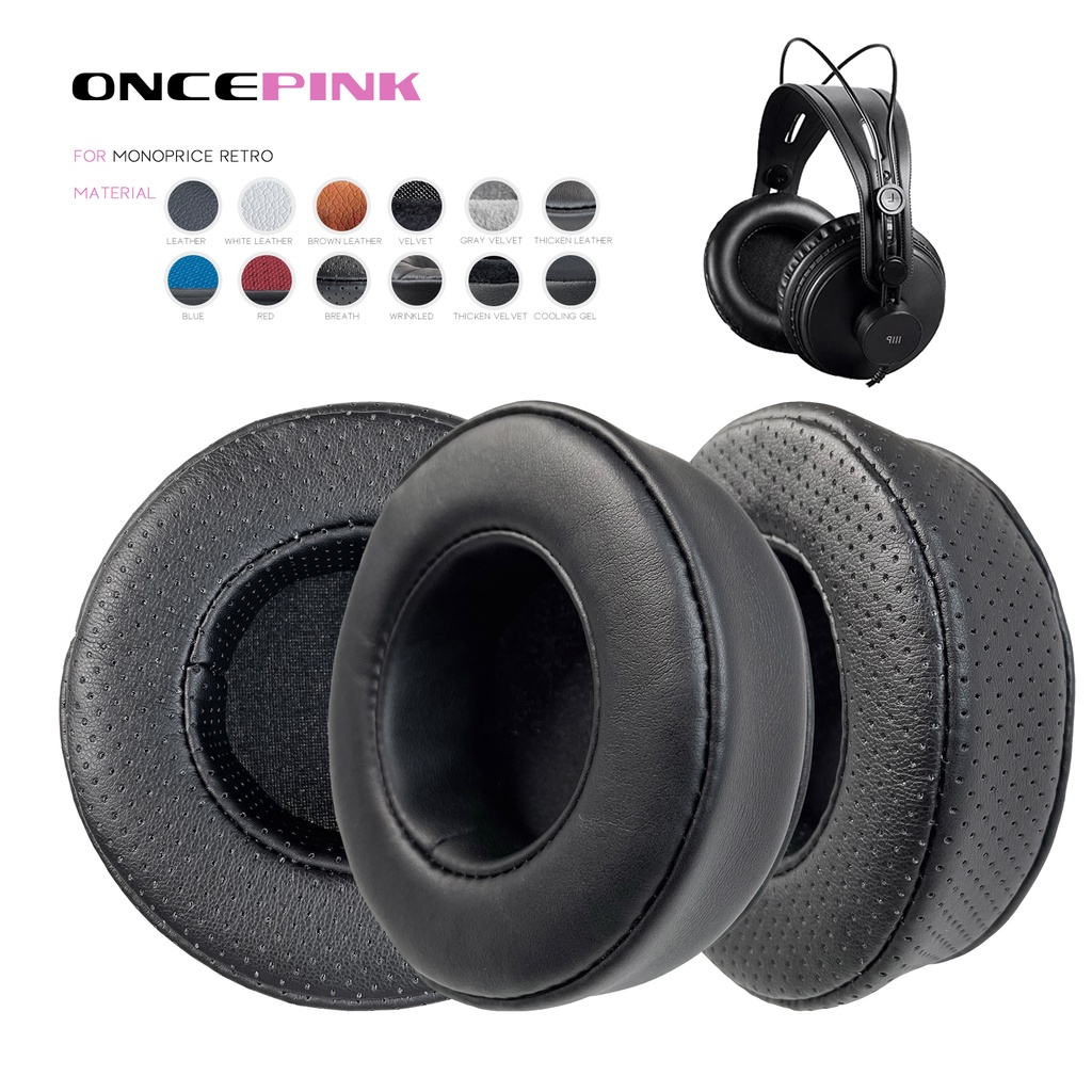 Oncepink เปลี่ยนแผ่นรองหูฟังสําหรับ Monoprice Retro หูฟังแผ่นรองหูฟัง Earmuffs ฝาครอบแผ่นรองหูฟัง