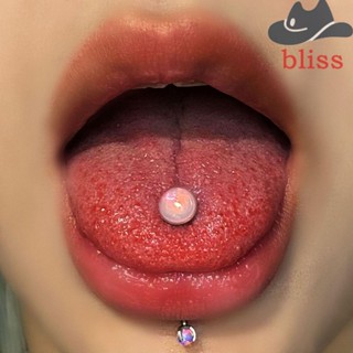 BLISS เครื่องประดับ แหวนสเตนเลส สีรุ้ง สไตล์ฮิปฮอป