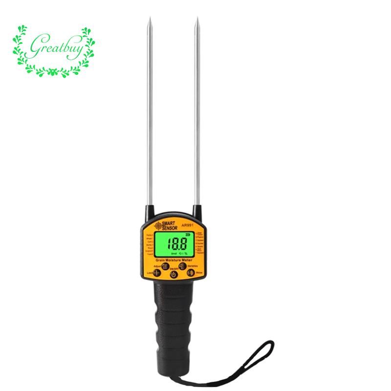 เซนเซอร์อัจฉริยะ AR991 เครื่องวิเคราะห์ความชื้น ดิจิทัล ไฟแบ็คไลท์ หน้าจอ LCD