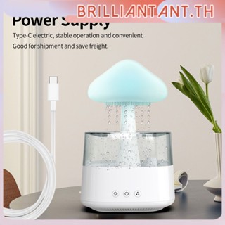 [พร้อมส่ง] Raindrop Humidifier Essential Oil Diffuser Night Light Humidifier Rain Cloud Humidifier Mist Maker Fog Generator Aroma Light For Bedroom Bedside bri
