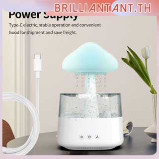 [พร้อมส่ง] Raindrop Humidifier Essential Oil Diffuser Night Light Humidifier Rain Cloud Humidifier Mist Maker Fog Generator Aroma Light For Bedroom Bedside bri