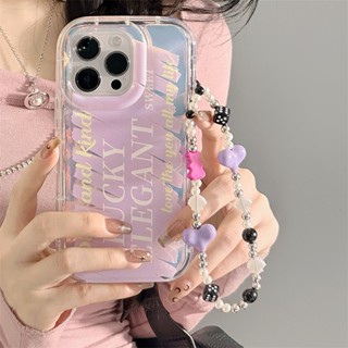 [พร้อมส่ง] เคสโทรศัพท์มือถือ พร้อมสายคล้องมือ สําหรับ Apple iPhone 15 14 13 12 11 PROMAX XS XR XSMAX SE2020 6 7 8PLUS MINI