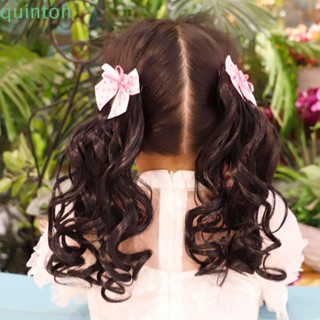 QUINTON วิกผมหางม้าหยิก วิกผมยาว ผมปลอม ฟู ตกแต่ง เด็ก Headwear หวาน เด็กผู้หญิง ต่อผม