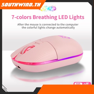 HOT！ เมาส์ชาร์จไร้สาย RGB2.4G LUNA Cat Animal เมาส์ไร้สายสุดน่ารัก