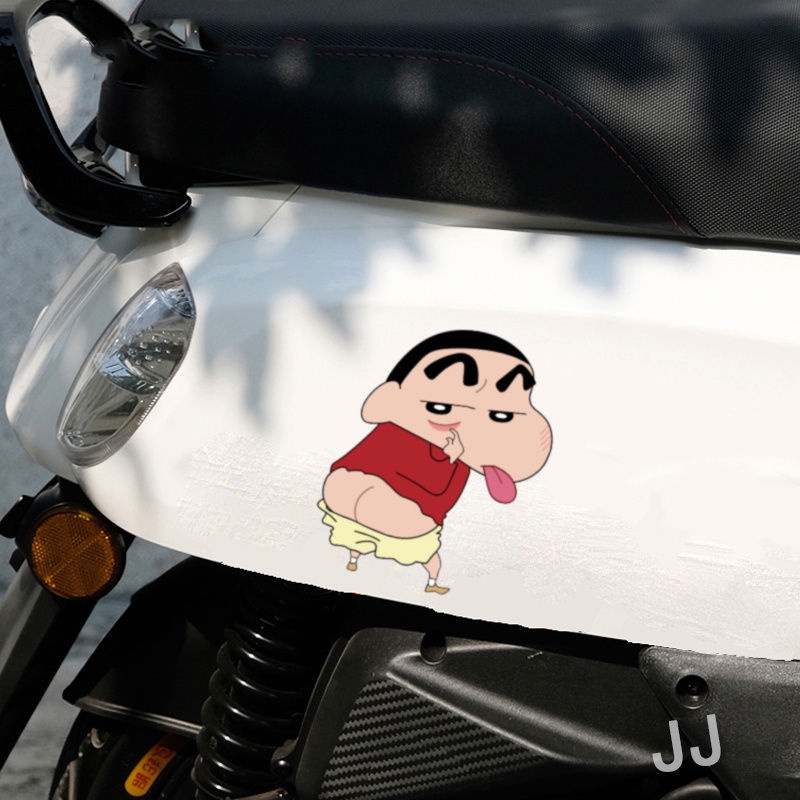 สติกเกอร์ ลายการ์ตูนชินจัง กันน้ํา กันรอยขีดข่วน สําหรับตกแต่งรถยนต์ gogoro vespa