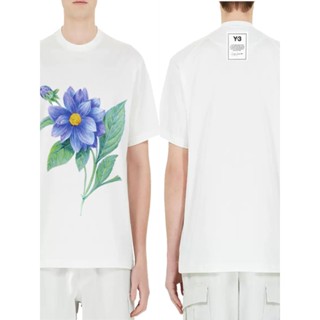 Yohji Yamamoto Y3 เสื้อยืดคอกลม แขนสั้น ผ้าฝ้ายแท้ พิมพ์ลาย Yohji Abstract สไตล์ญี่ปุ่น สําหรับผู้ชาย และผู้หญิง