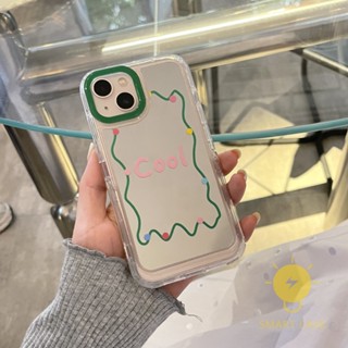 For เคสไอโฟน 14 Pro Max [Built-in Stand Mirror Cool] เคส Phone Case For iPhone 14 Pro Max Plus 13 12 11 For เคสไอโฟน11 Ins Korean Style Retro Classic Couple Shockproof Protective TPU Cover Shell