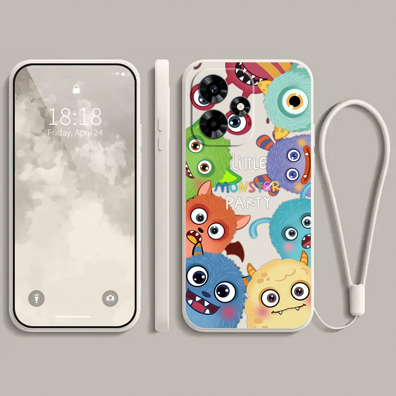 เคส infinix HOT 30 30i 30 PLAY เคสโทรศัพท์มือถือนิ่ม ป้องกันกล้อง ลายมอนสเตอร์น้อยน่ารัก สําหรับ