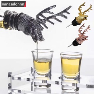 Nanasn| จุกปิดขวดไวน์ แชมเปญ รูปหัวกวาง 3D แบบสุญญากาศ สําหรับตกแต่งบาร์ งานแต่งงาน ห้องครัว บาร์ D3S6