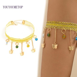 Youyo สายรัดแขน ด้านบน กําไลข้อมือ สําหรับผู้หญิง ทอง ปรับได้ ปลอกแขน กําไลข้อมือ สร้อยข้อมือ ปาร์ตี้ เครื่องประดับ