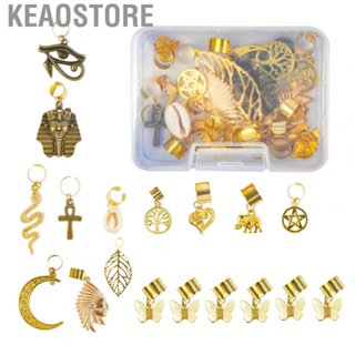 Keaostore Dreadlocks Jewelry  Diverse Shapes Portable Exquisite 18PCS Hair Braid Jewelrys Varieties Sizes Simple Operation for Stage Actor Performance