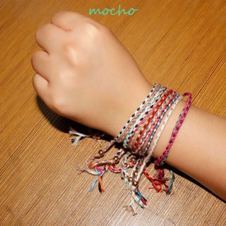 MOCHO สร้อยข้อมือ ประดับลูกปัดทองแดง หลากสี สามารถปรับได้ สไตล์โบฮีเมียน แฟชั่นสําหรับผู้หญิง