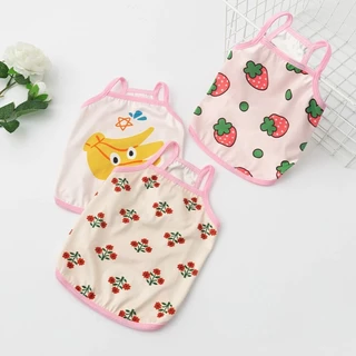 🇹🇭พร้อมส่ง🇹🇭 💕🌺 เสื้อสายเดี่ยว *ขอบชมพู* หวานแหววน่ารักมากจ้า FOR PET สุนัข หมา แมว