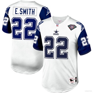 Yp2 1994 เสื้อยืดลําลอง แขนสั้น พิมพ์ลาย NFL Dallas Cowboys Jersey Emmitt Smith สไตล์เรโทร พลัสไซซ์ PY2