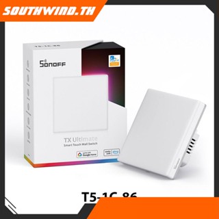 HOT！ SONOFF TX Ultimate Smart Wall Switch Full Touch Access LED Light Edge Multi-Sensory EWeLink Remote Control ผ่าน Alexa Google