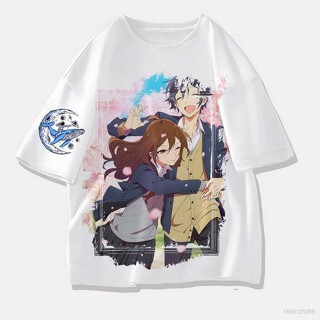 23 Horimiya: เสื้อยืดแขนสั้นลําลอง พิมพ์ลายอนิเมะ The Missing Pieces Hori Kyouko Izumi สําหรับผู้ชาย และผู้หญิง