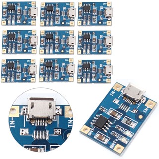 บอร์ดโมดูลชาร์จแบตเตอรี่ลิเธียม Micro USB TP4056 1A 10 ชิ้น