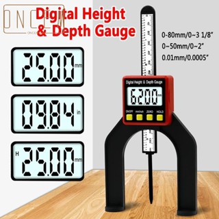 【ONCEMOREAGAIN】LCD Caliper 0.01 Mm/0.0005"" 1PC Depth Height Gauge Durable Universal