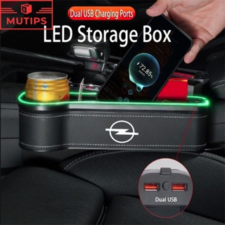 Opel กล่องเก็บของ LED พร้อมช่องชาร์จ USB สําหรับ g H J K Insignia Vivaro Zafira Corsa Vectra Astra Mokka