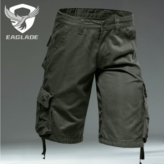 Eaglade กางเกงคาร์โก้ ขาสั้น ลําลอง สําหรับผู้ชาย สีเขียว