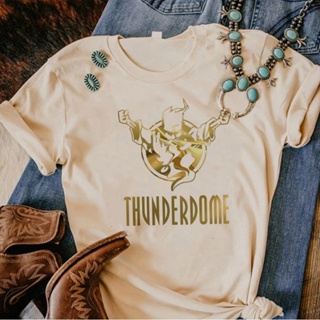 เสื้อยืด พิมพ์ลายมังงะ Thunderdome สไตล์สตรีท สําหรับผู้หญิง