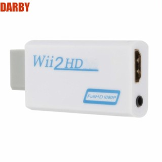 Darby อะแดปเตอร์แปลง Wii2HDMI WII เป็น HDMI WII เป็น HDMI เอาท์พุต HDMI ความคมชัดสูง 3.5 มม. สําหรับโปรเจคเตอร์ HDTV TV