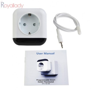 #ROYALLADY#Socket เซนเซอร์วัดอุณหภูมิ WLAN 16A WiFi สีขาว