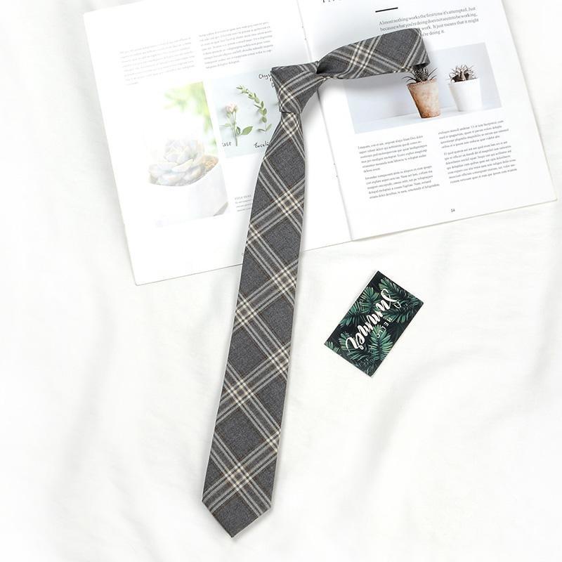 ชุดยูนิฟอร์มนักเรียน ลายสก๊อต สไตล์เกาหลี ญี่ปุ่น เรโทร สําหรับผู้หญิง และผู้ชาย - รูปที่ 6