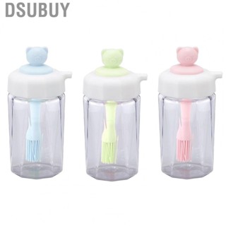 Dsubuy Oil Bottle and Brush  Transparent Push Design Dispenser Detachable for BBQ