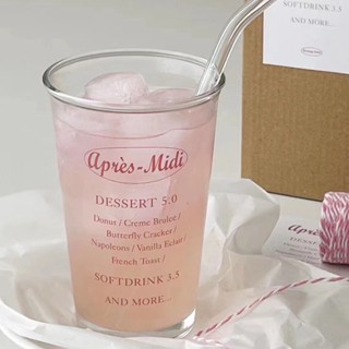 บ่ายฤดูร้อน【กระจกใส】ถ้วยน้ําเย็น | นม | กาแฟเย็น | น้ําอัดลม | น้ําชายามบ่าย | อาหารเช้า | ร้านอาหาร | ครอบครัว