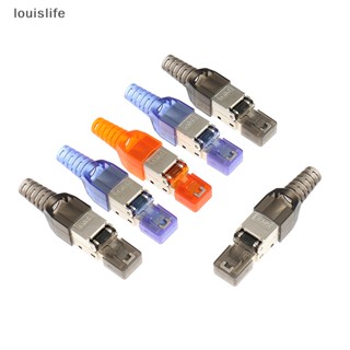 Leth Cat6A 7 8 โมดูลเชื่อมต่อโลหะ Ftp Rj45 ปลั๊กฟรี